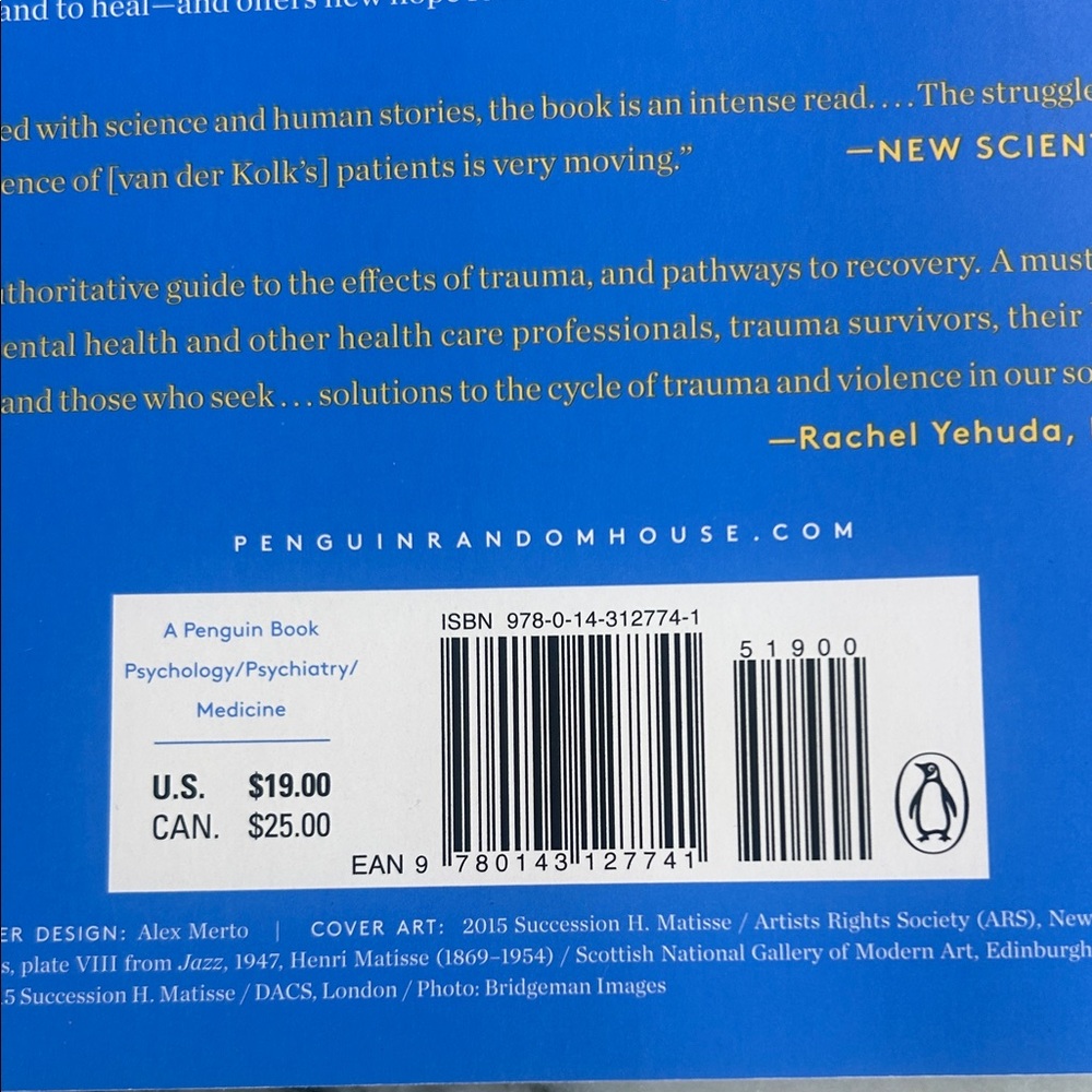 The Body Keeps the Score by Bessel van der Kolk — Blue Paperback (Penguin) - Picture 2 of 2